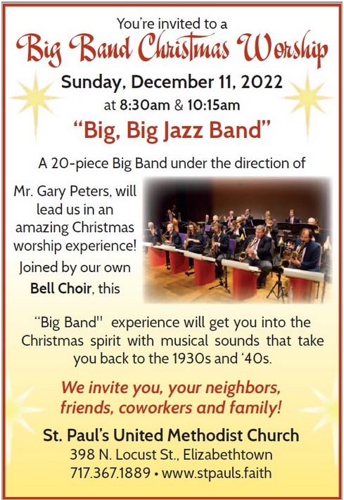 Big Band Christmas Worship announcement