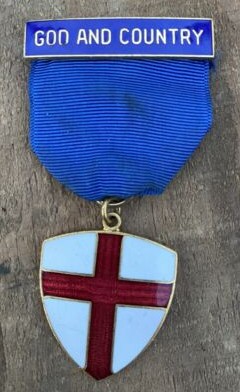 Boy Scout God and Country medal