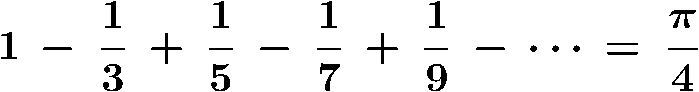 Leibniz series for pi