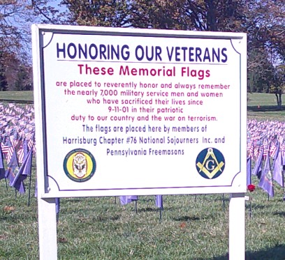 Veterans flags - sign