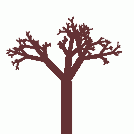 Fractal tree animated