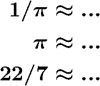 Pi approximations