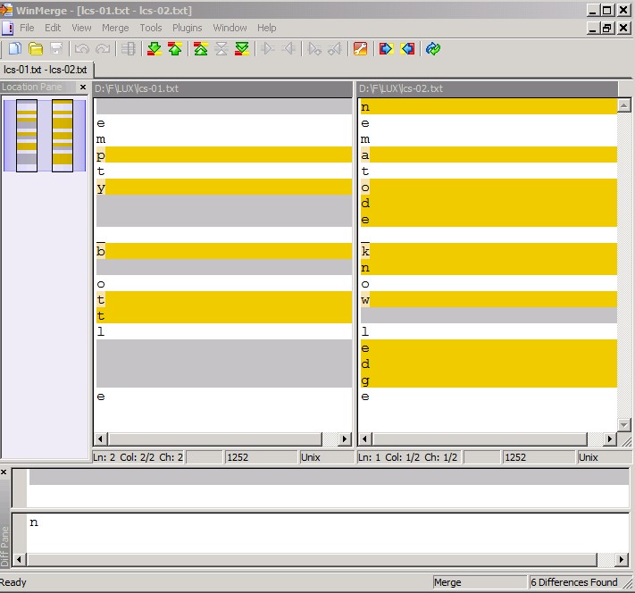 Winmerge line comparison