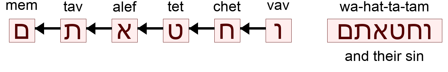 וחטאתם - and their sin