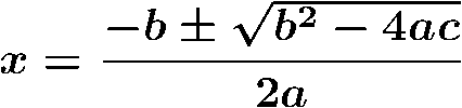 quadratic equation solution