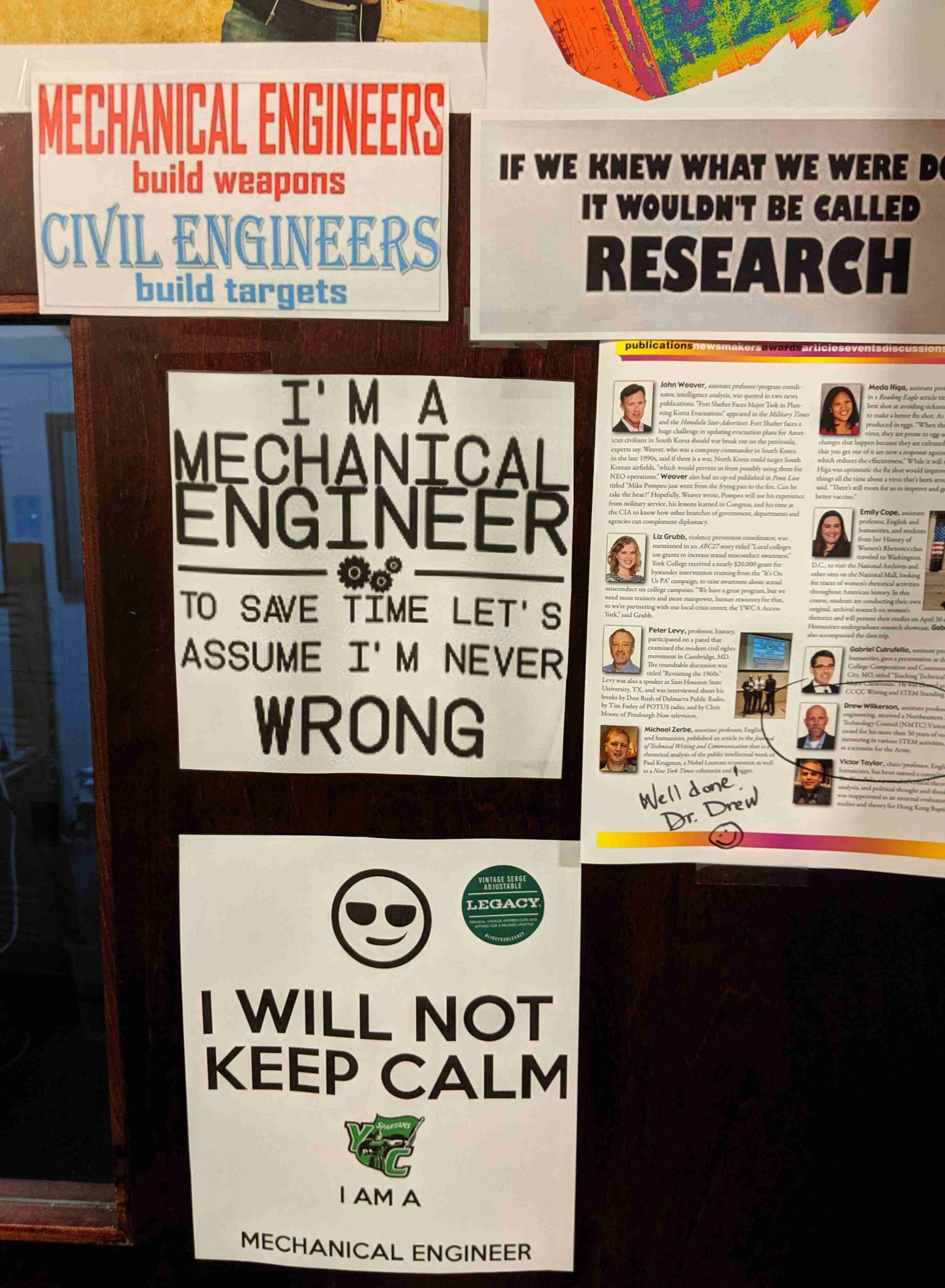 Signs: Mechanical engineers