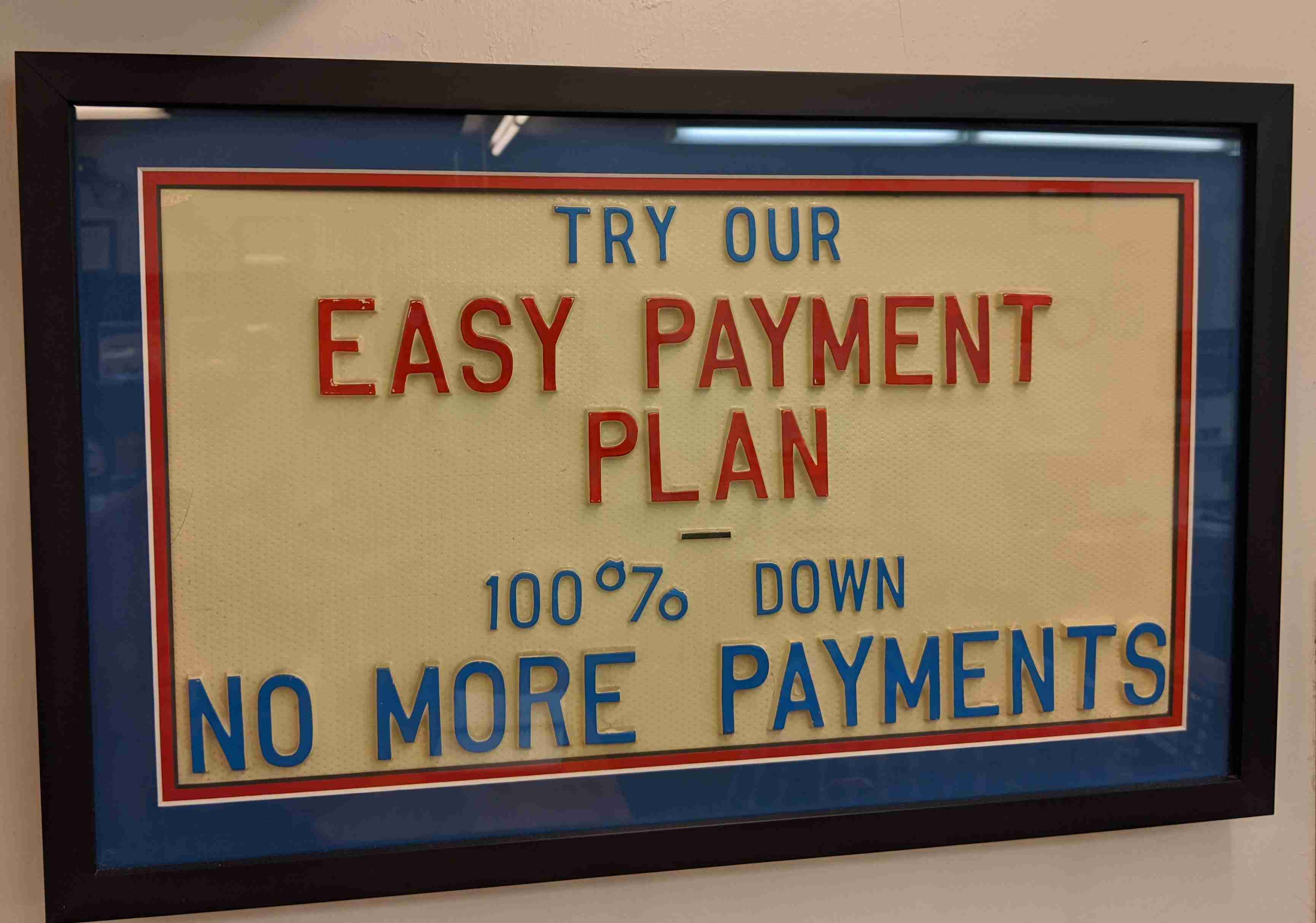 Sign: Easy payment plan