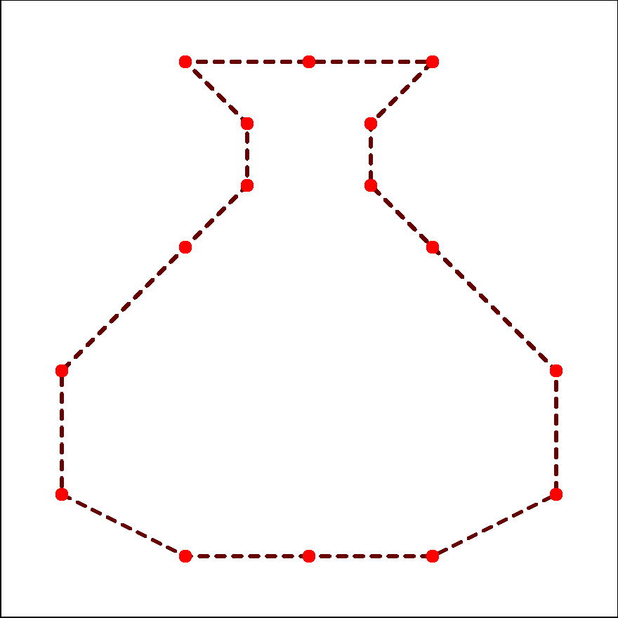 Vase: dots and outline