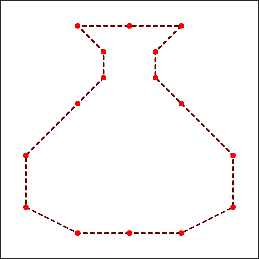 Vase: dots and outline