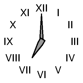 Roman numeral clock