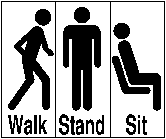 Walk stand sit