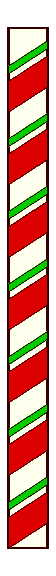 Straight candy cane - red and green stripes