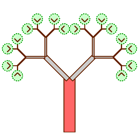 Tree with twigs - fruit