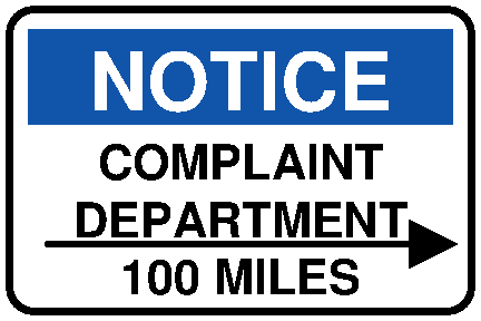 Complaint department