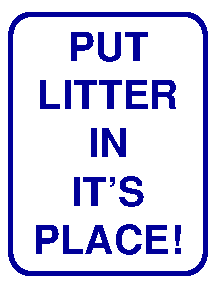 Put litter in it's place