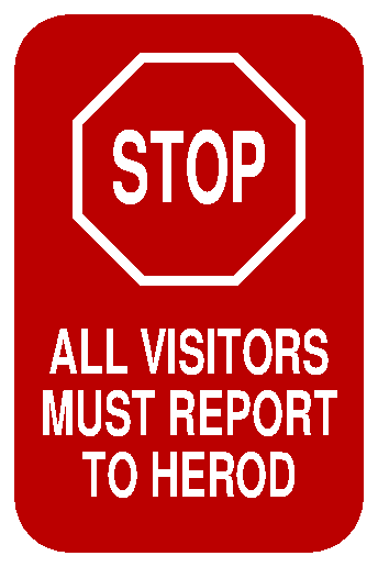 Stop sign for Herod