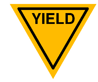 Yield sign