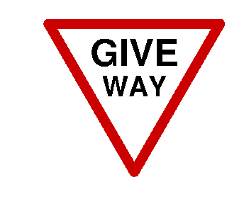 Give way sign