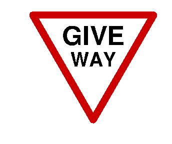 Give way sign