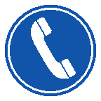 Phone sign - blue