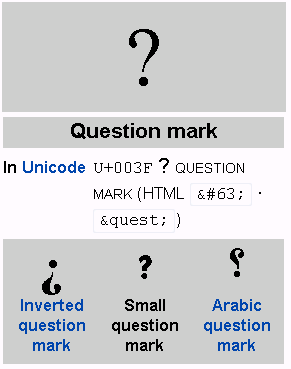 Question marks