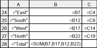 Camp of Israel spreadsheet formulas