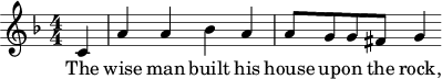 Music: The wise man built his house