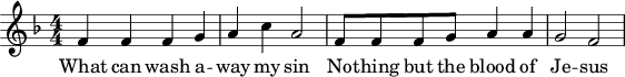 Music: What can wash away my sin