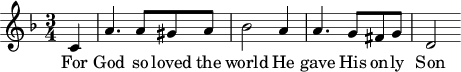Music: For God so loved the world