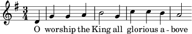 Music: O worship the King