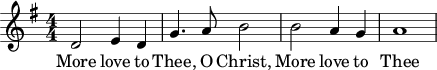 Music: More love to thee, O Christ