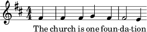 Music: The church is one foundation
