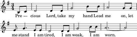 Music: Precious Lord, take my hand