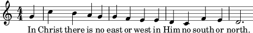 Music: In Christ there is no east or west