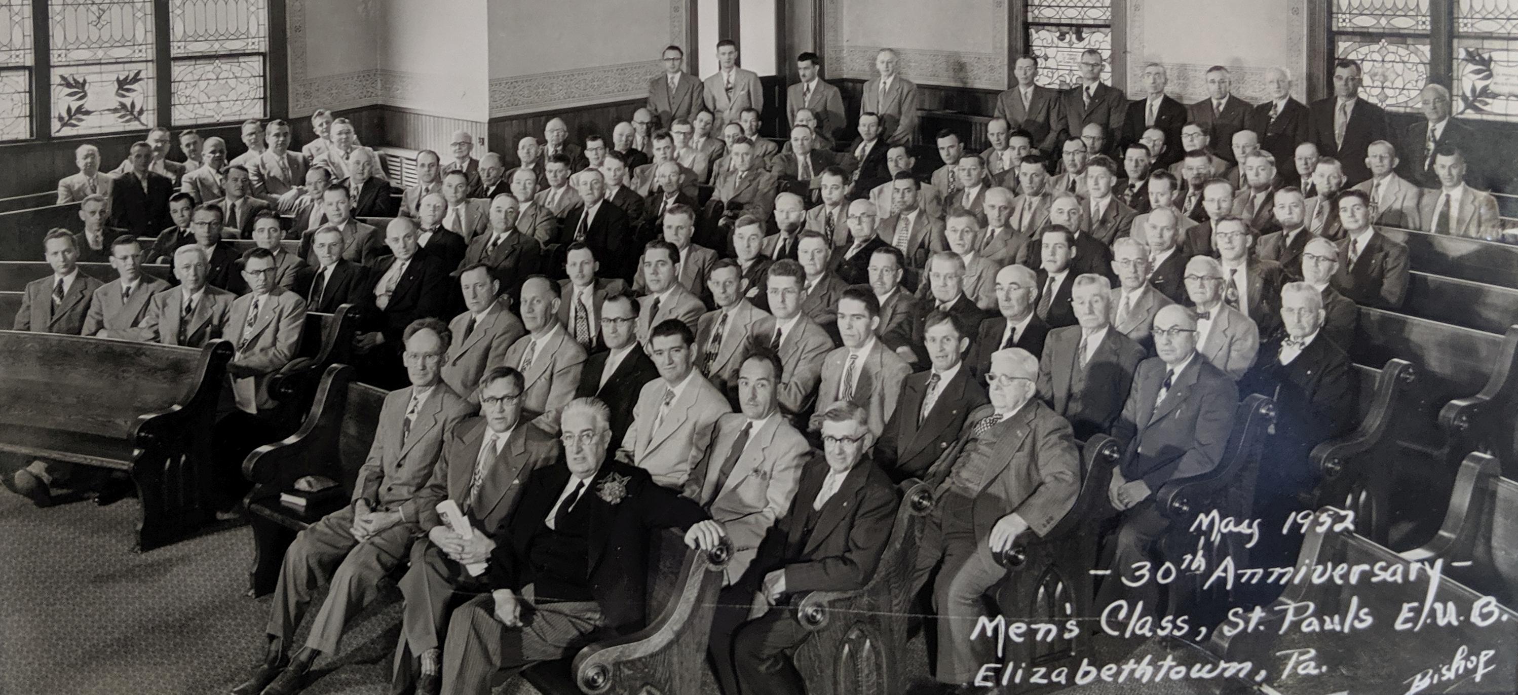 St. Paul's EUB Men's Class in 1952