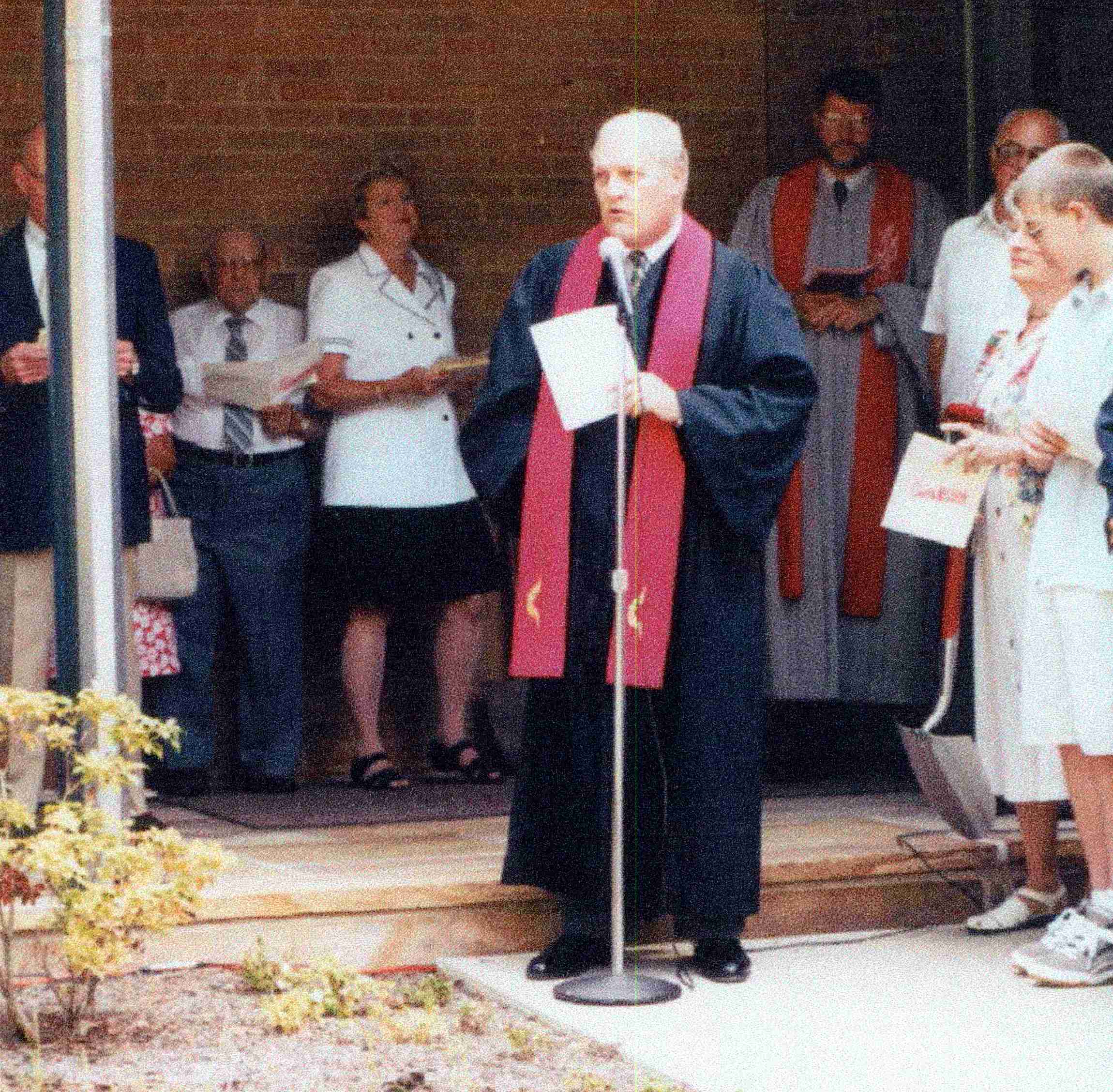 Paster Jim Corbett leads ground breaking ceremony, 2000-09