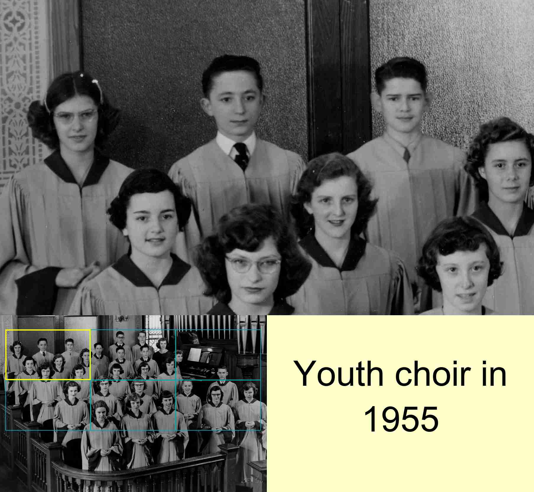 Youth choir in 1955 : 1/6