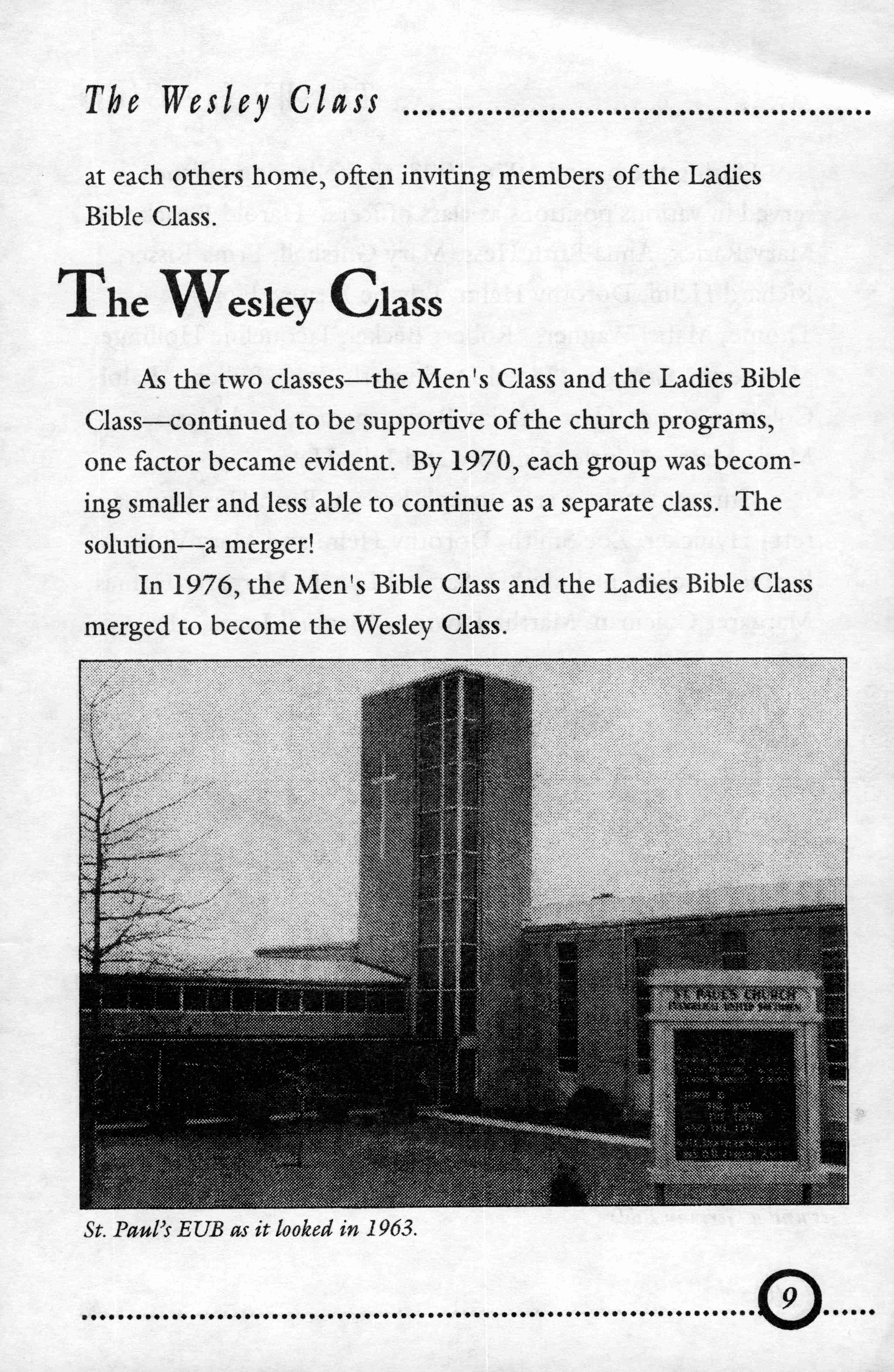 Page 9: St. Paul's EUB as it looked in 1963