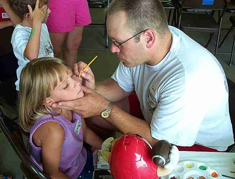 Face painting at the fair