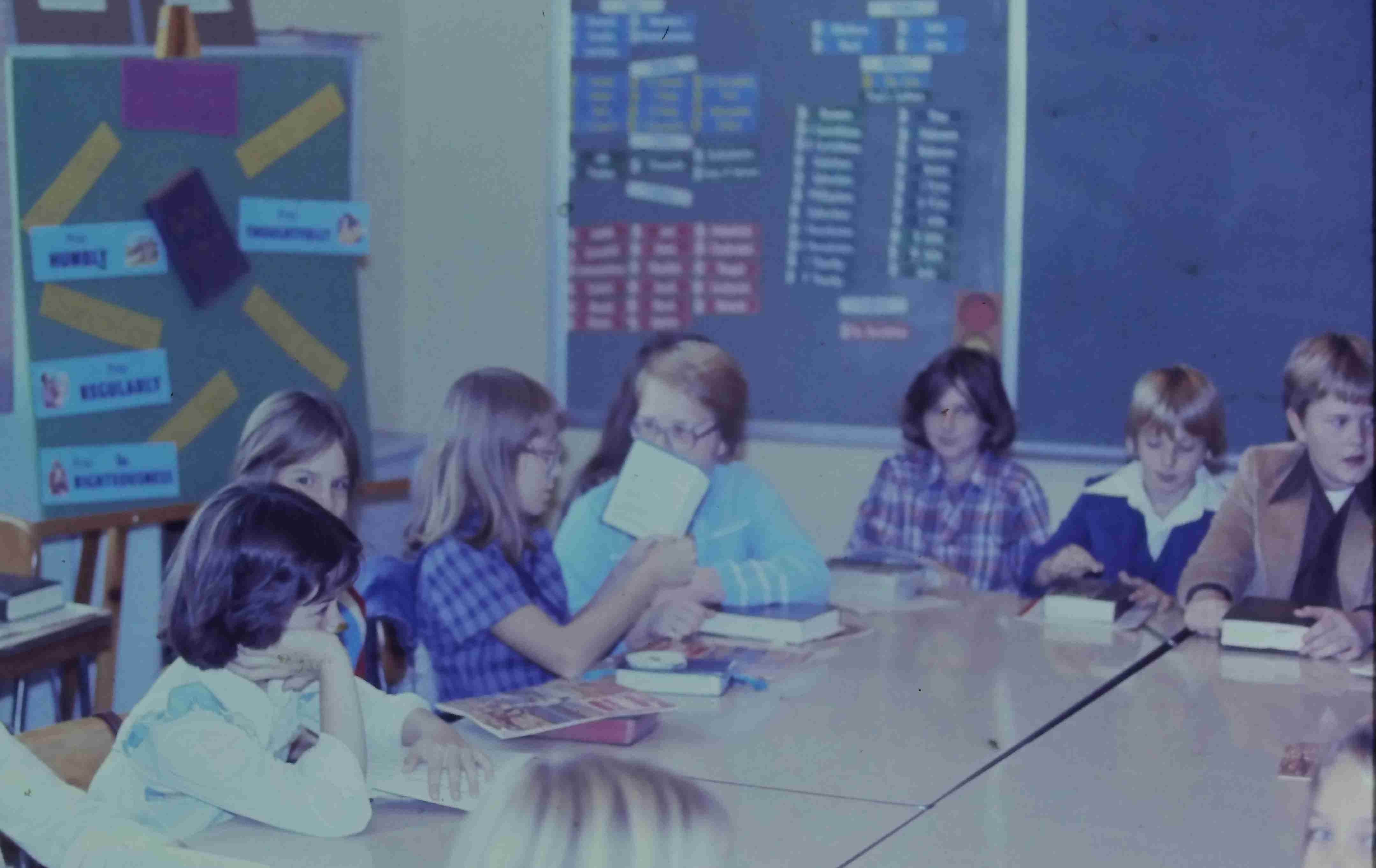 Students at table