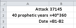 Excel: 40 prophetic years before 9/11 formulas