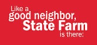 Logo: Like a good neighbor, State Farm is there.