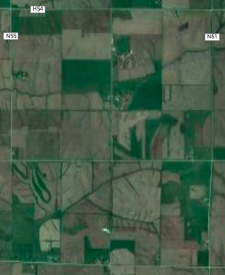 Map: Google grid map of parts of Iowa 