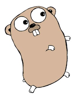 Logo: Gopher mascot of golang