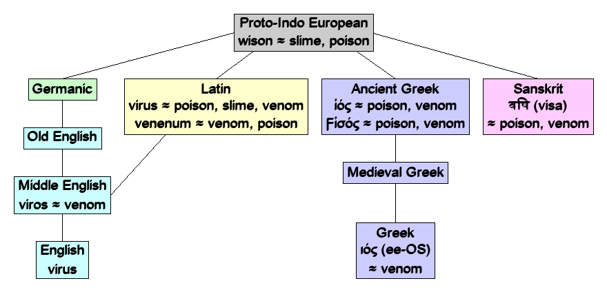 Linguistic diagram of virus