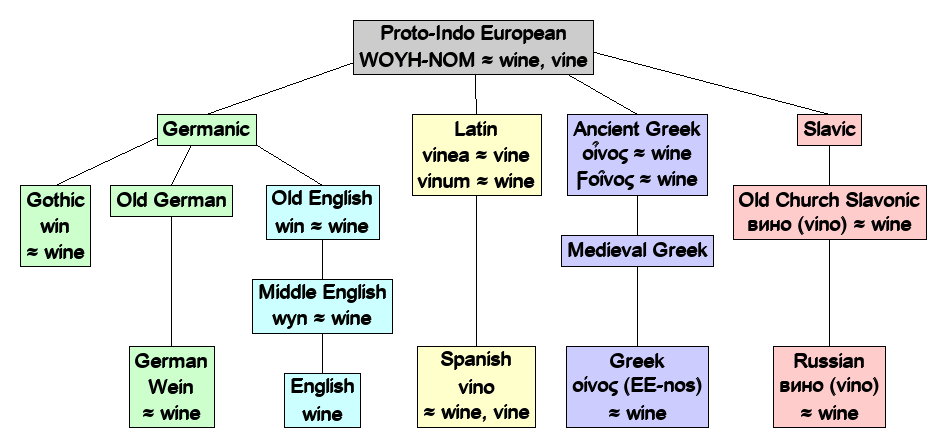 Linguistic diagram of wine