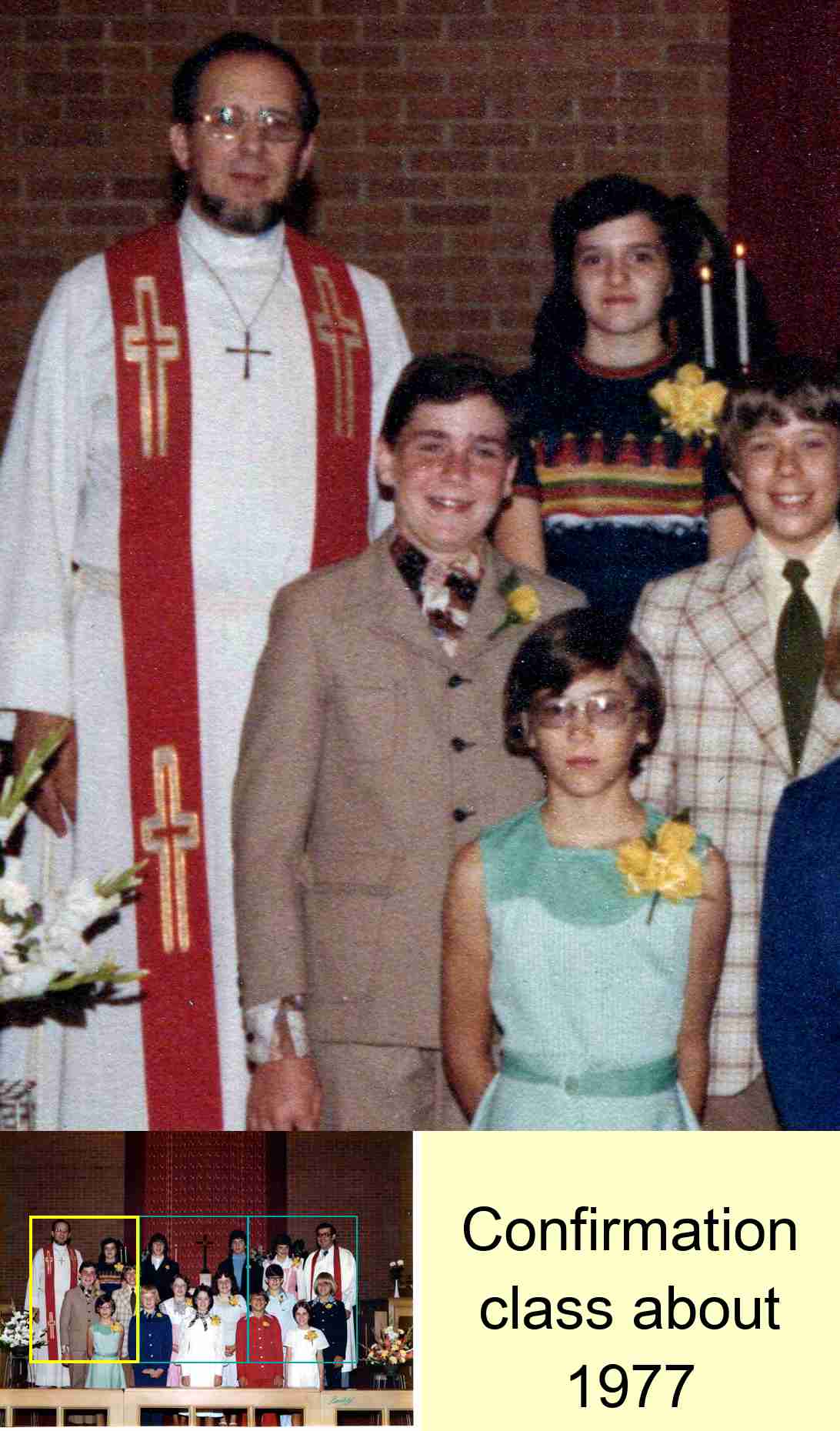 Confirmation class about 1977 : 1/3