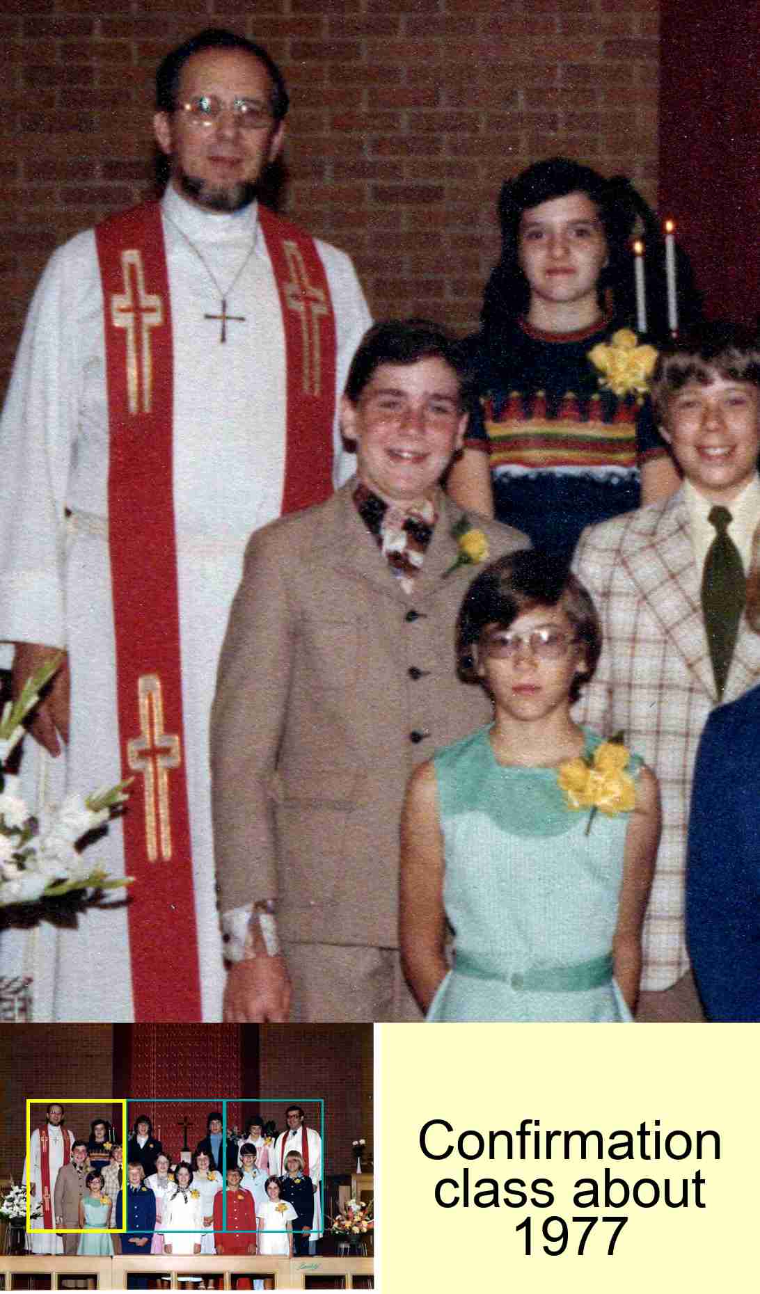 Confirmation class about 1977 : 1/3