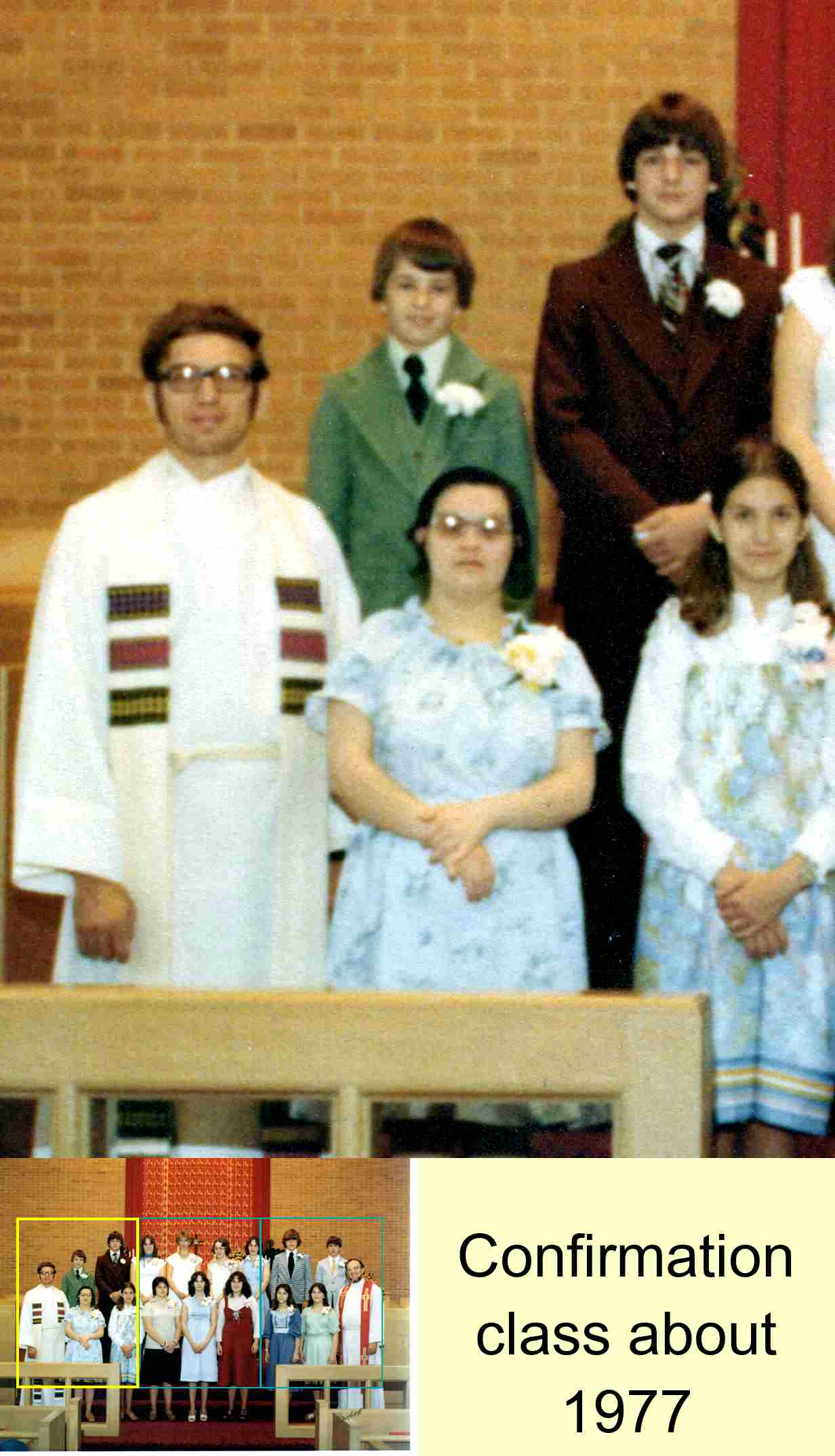 Confirmation class about 1977 : 1/3