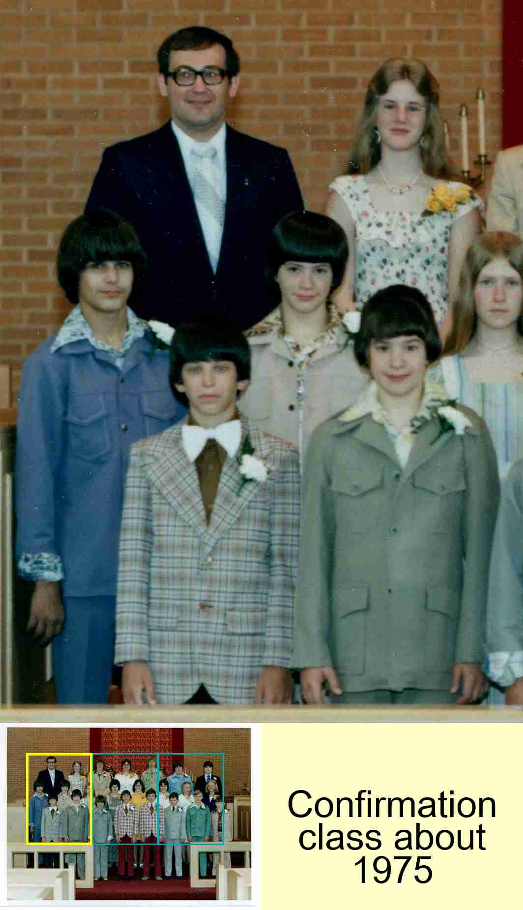 Confirmation class about 1975 : 1/3